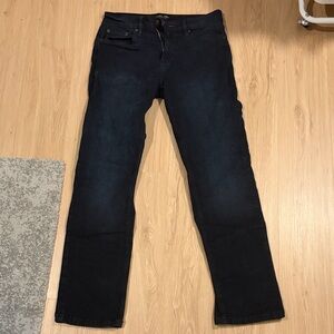 Classic Dark Blue Men's Straight Jeans